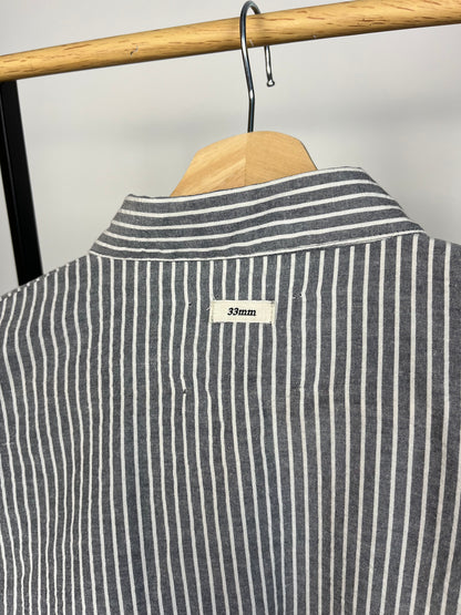 33mm Grey/White Striped Shirt - Medium