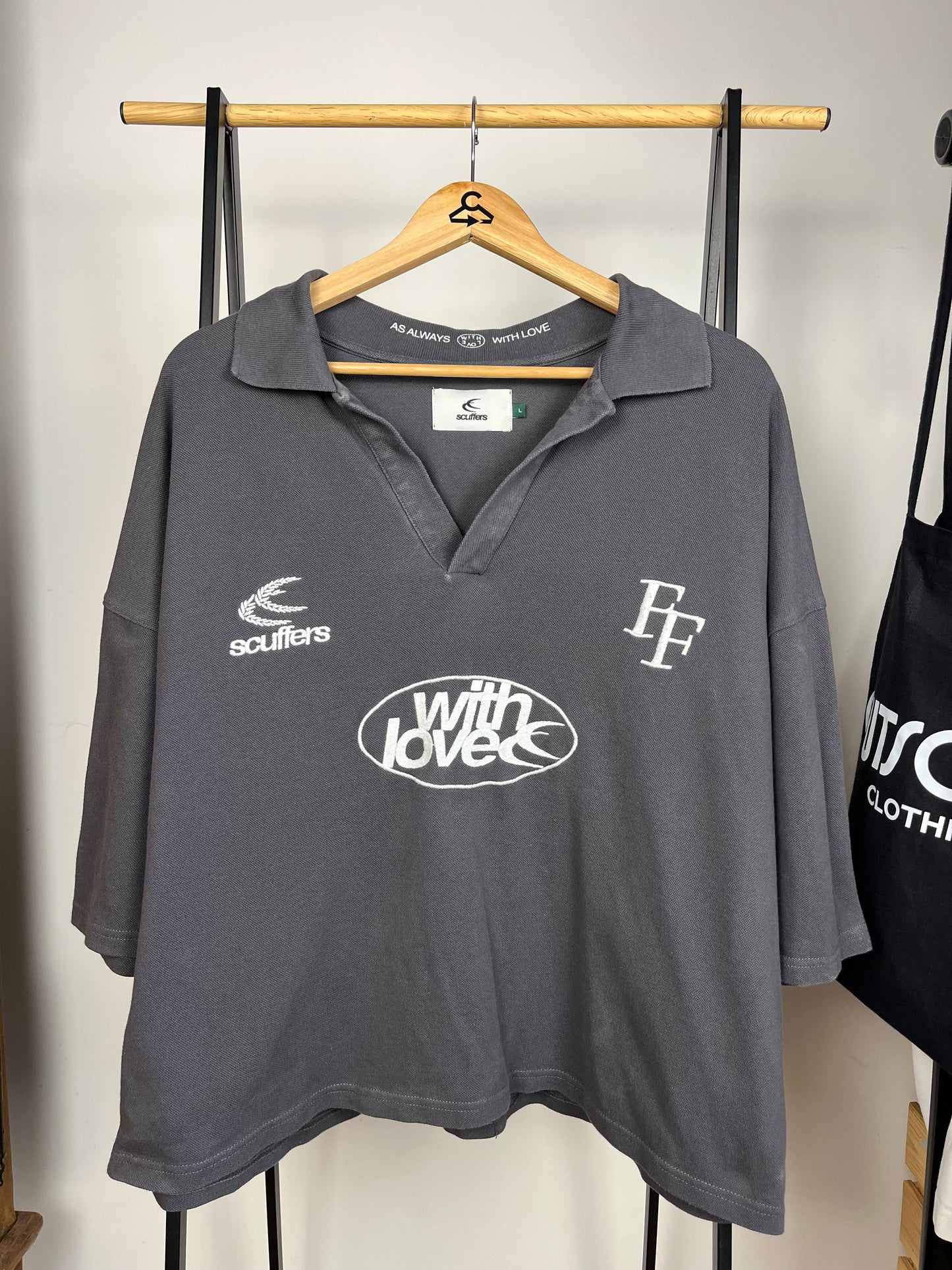 Scuffers Dark Grey Polo - Large