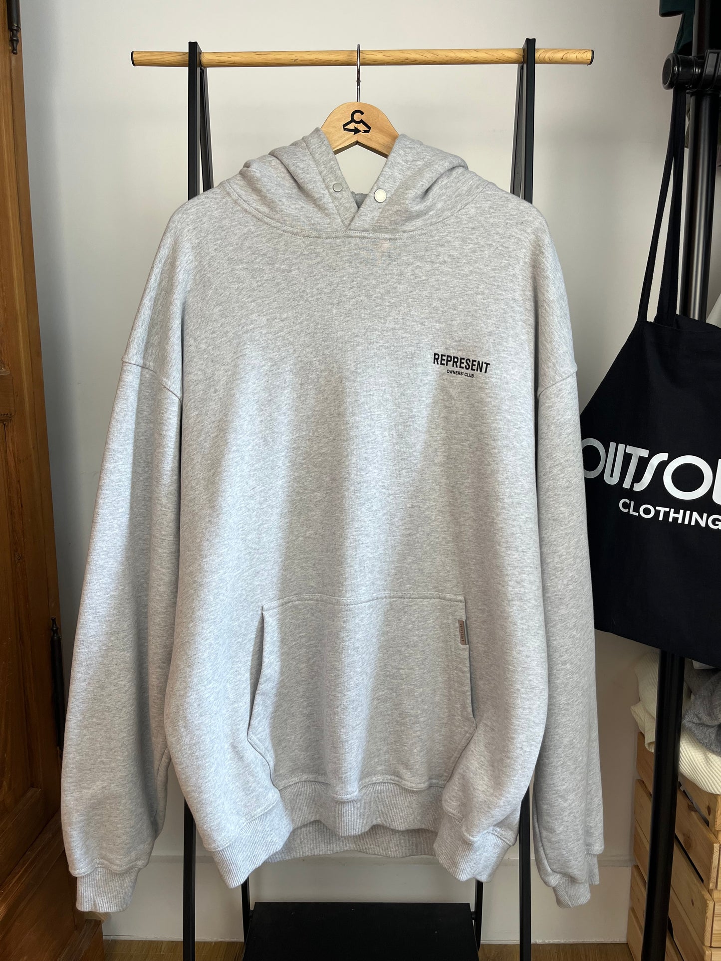 Represent Grey Hoodie - Large