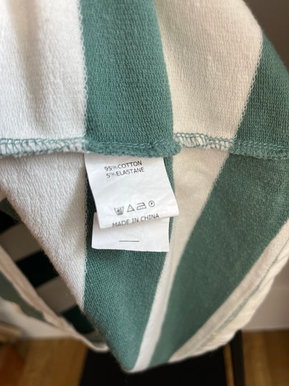 Bound Green and Off White Striped T-Shirt - Large