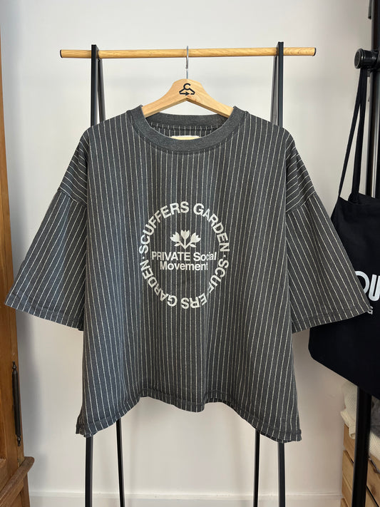 Scuffers Dark Grey Striped T-Shirt - XL