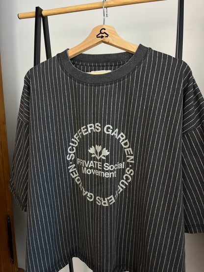 Scuffers Dark Grey Striped T-Shirt - XL
