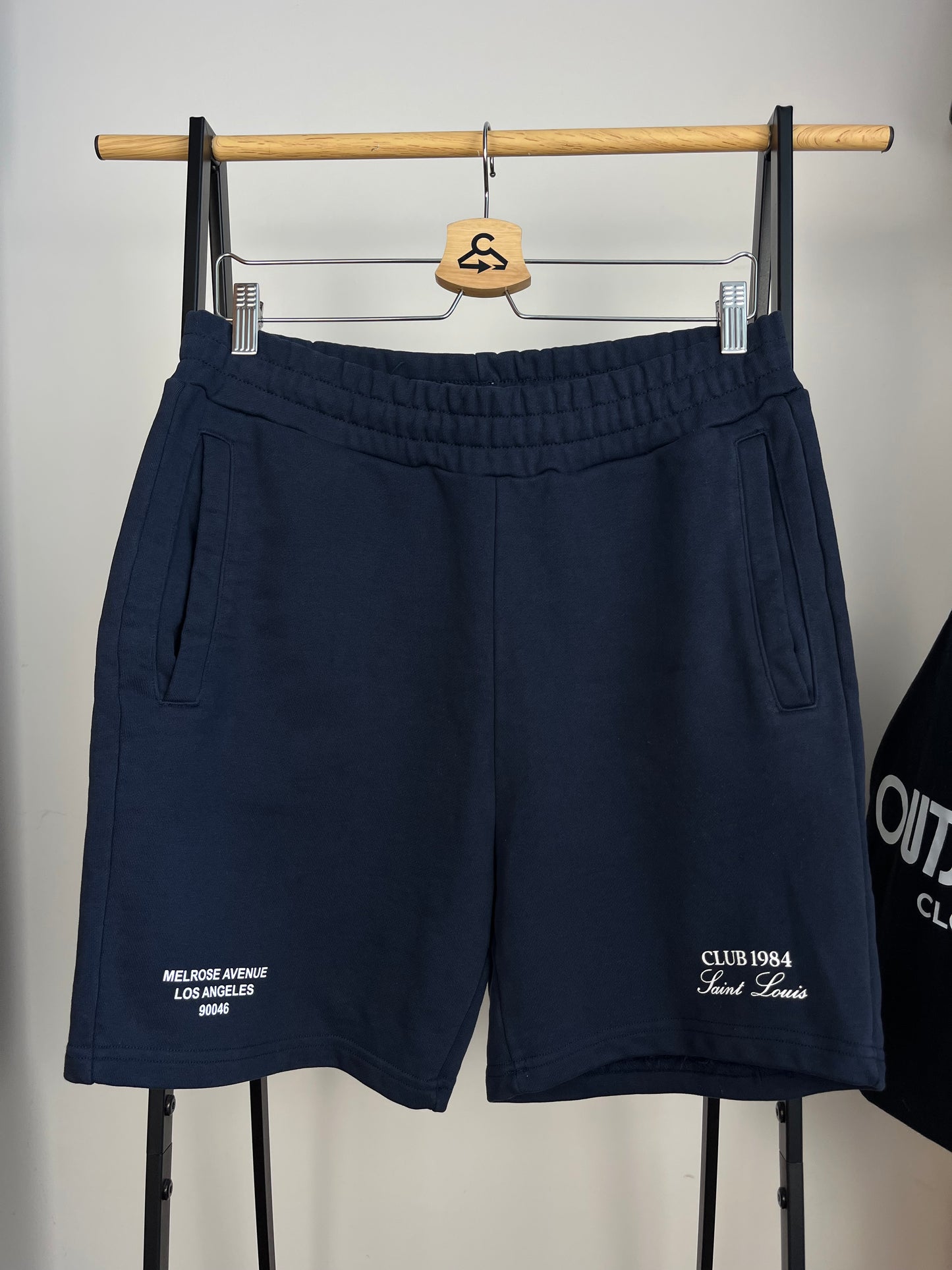Club 1984 Navy Jogger Shorts - Medium