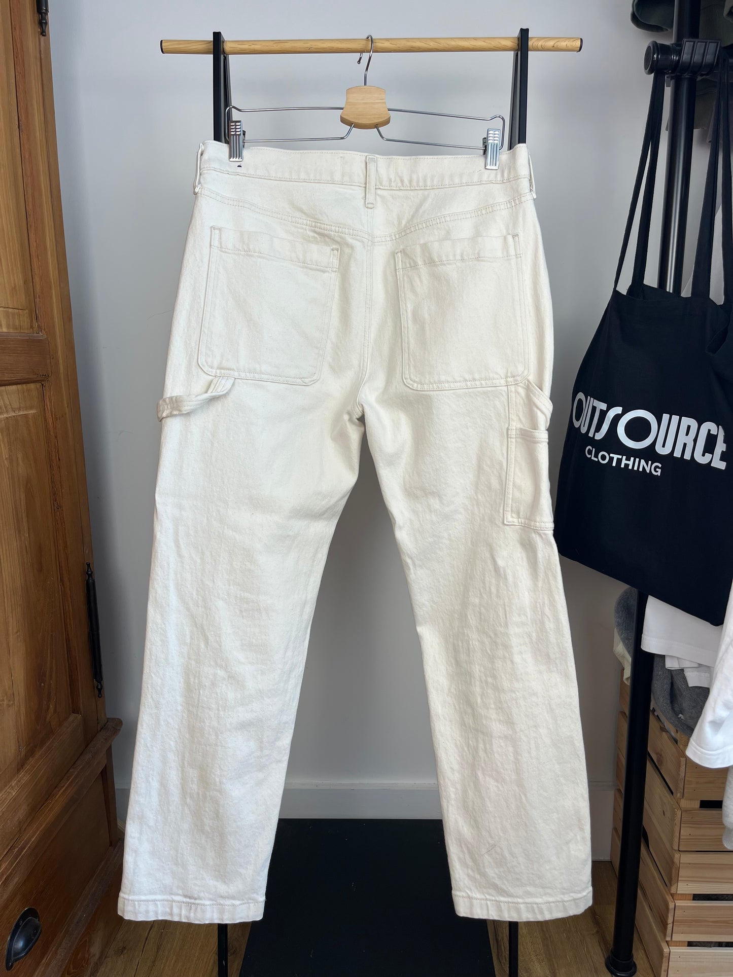 Abercrombie Cream Carpenter Trousers W32 L30
