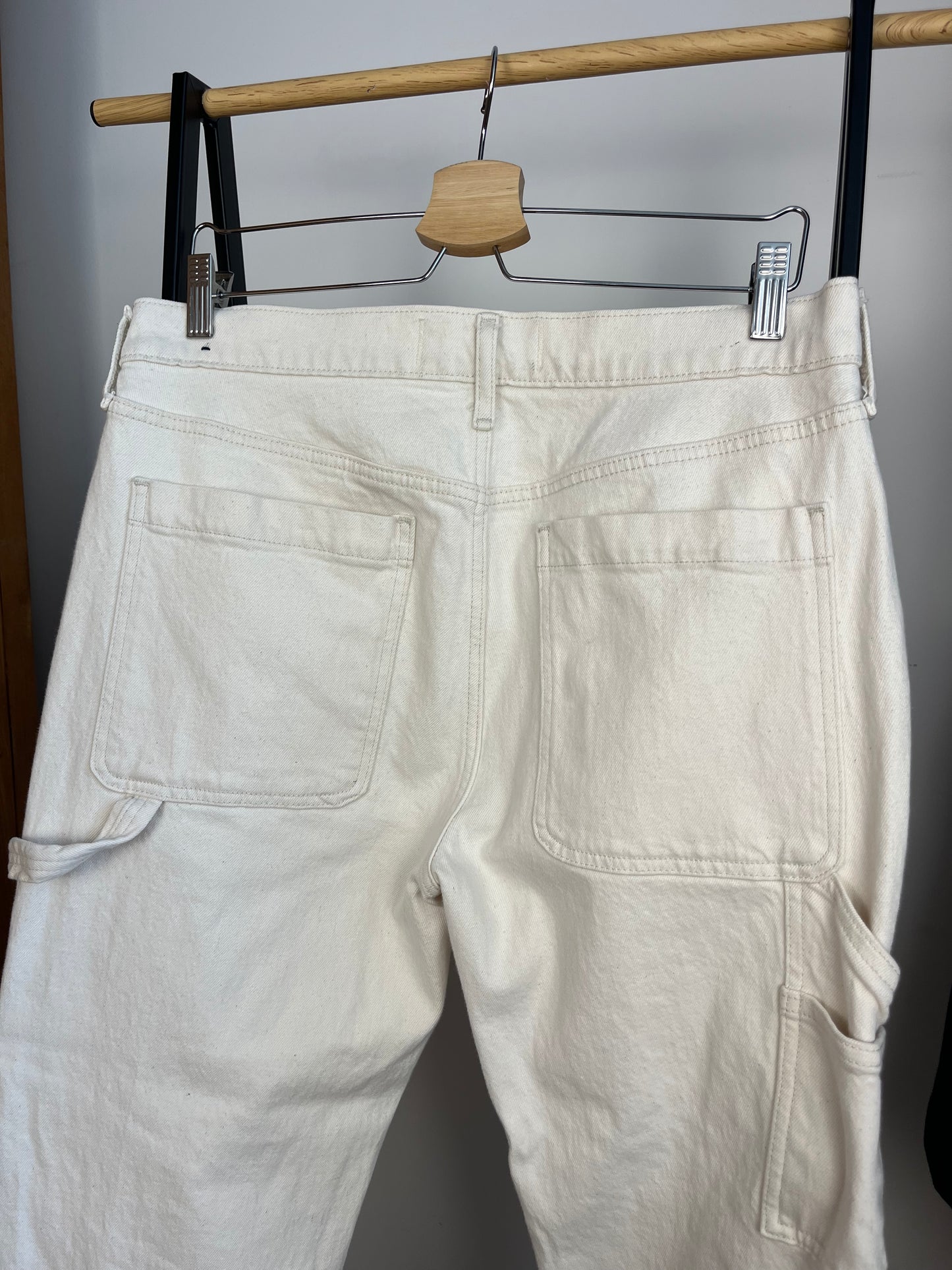 Abercrombie Cream Carpenter Trousers W32 L30