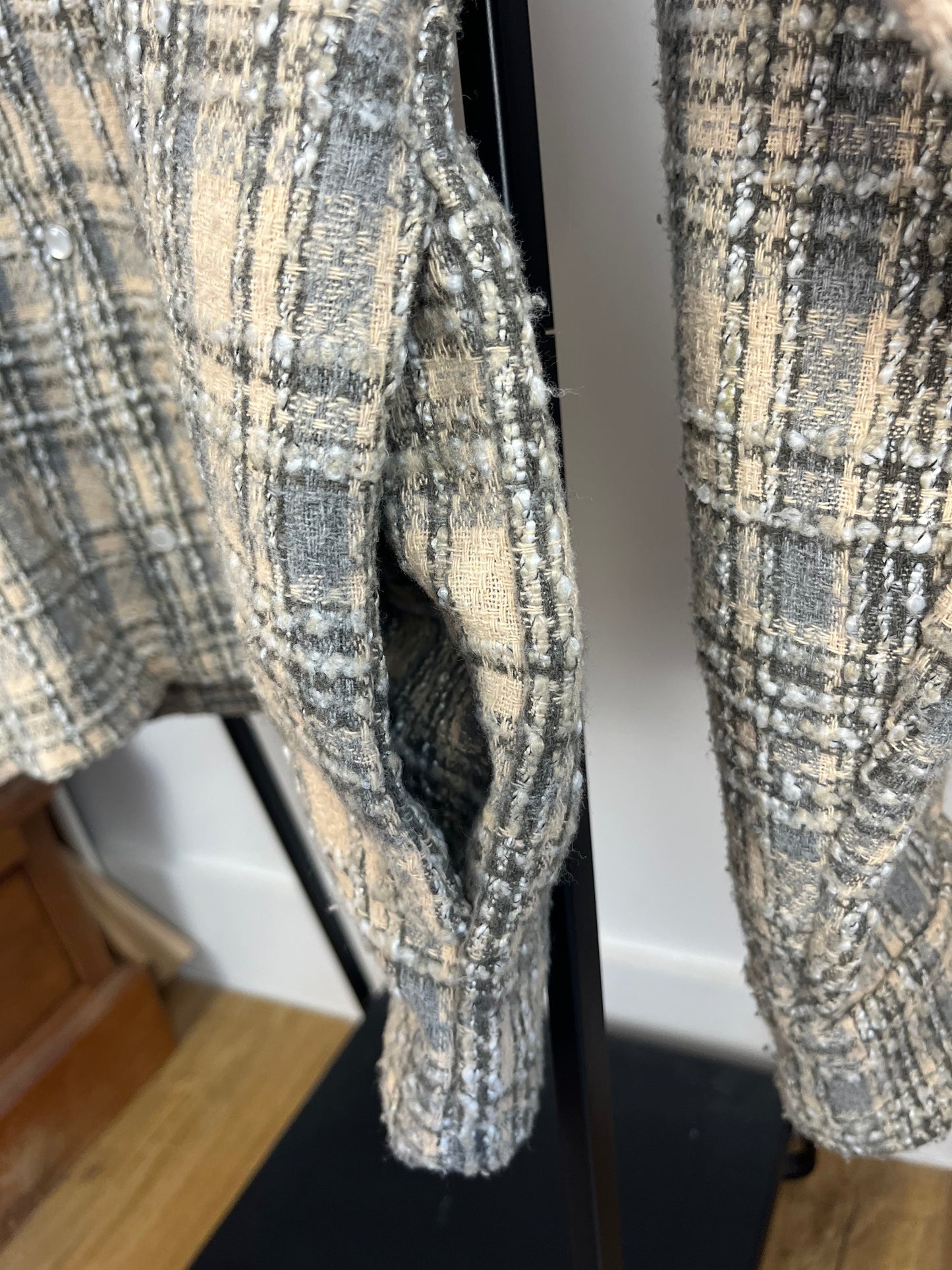 Summit Beige Checked Overshirt - Large