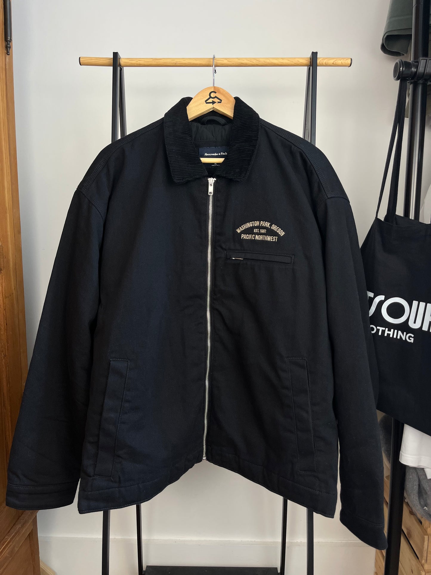 Abercrombie Black Jacket - XL