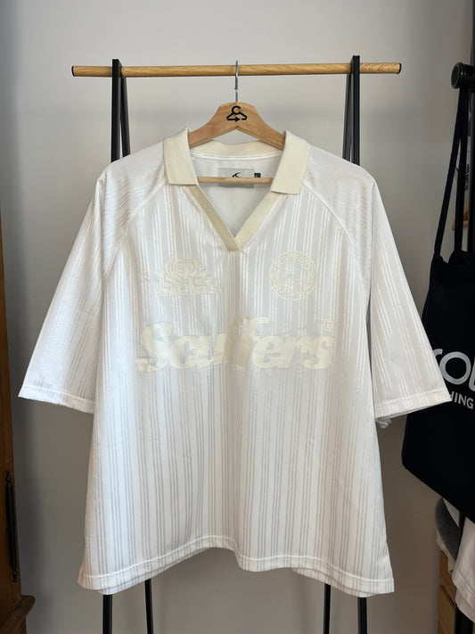 Scuffers White Retro Football Shirt - XL