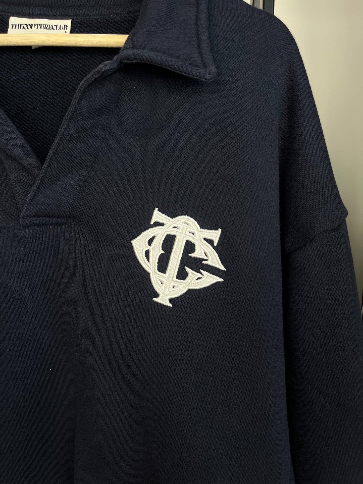 The Couture Club Navy Polo Jumper - Large