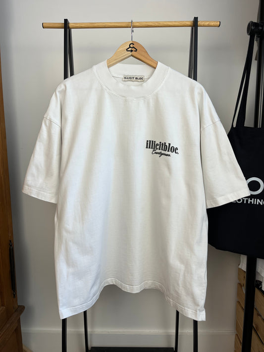 Illicit Bloc White T-Shirt - Large