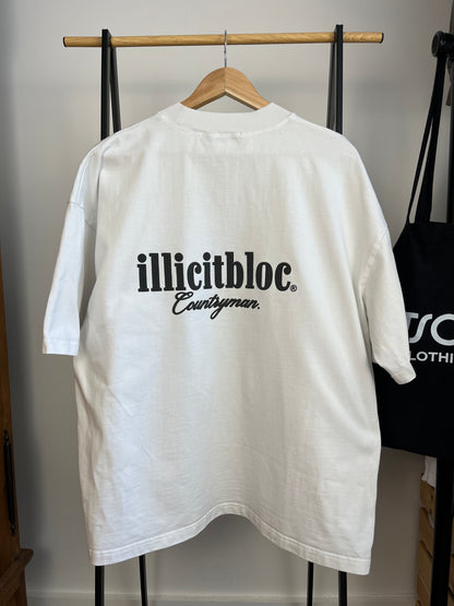 Illicit Bloc White T-Shirt - Large