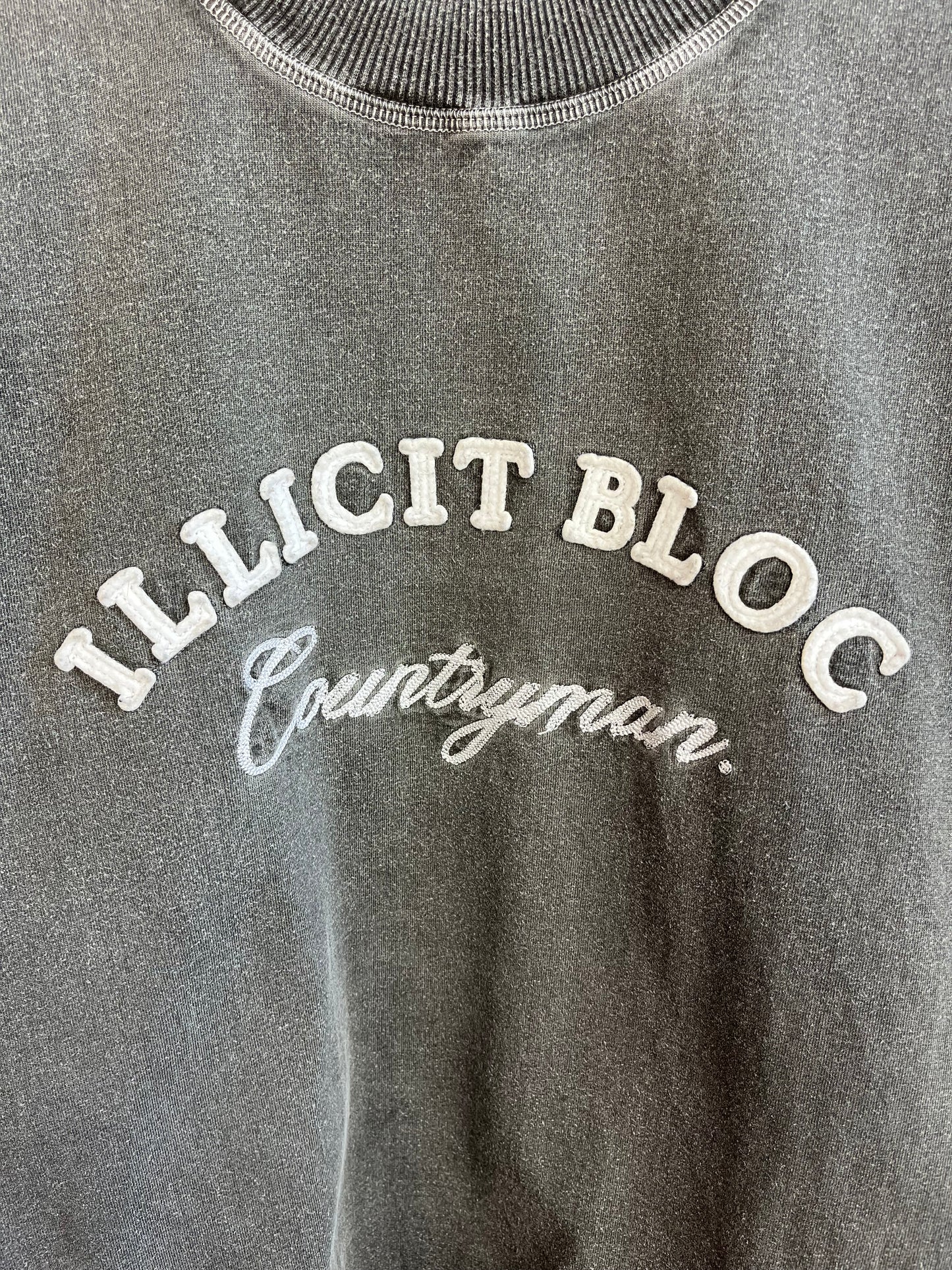 Illicit Bloc Washed Grey T-Shirt - Large
