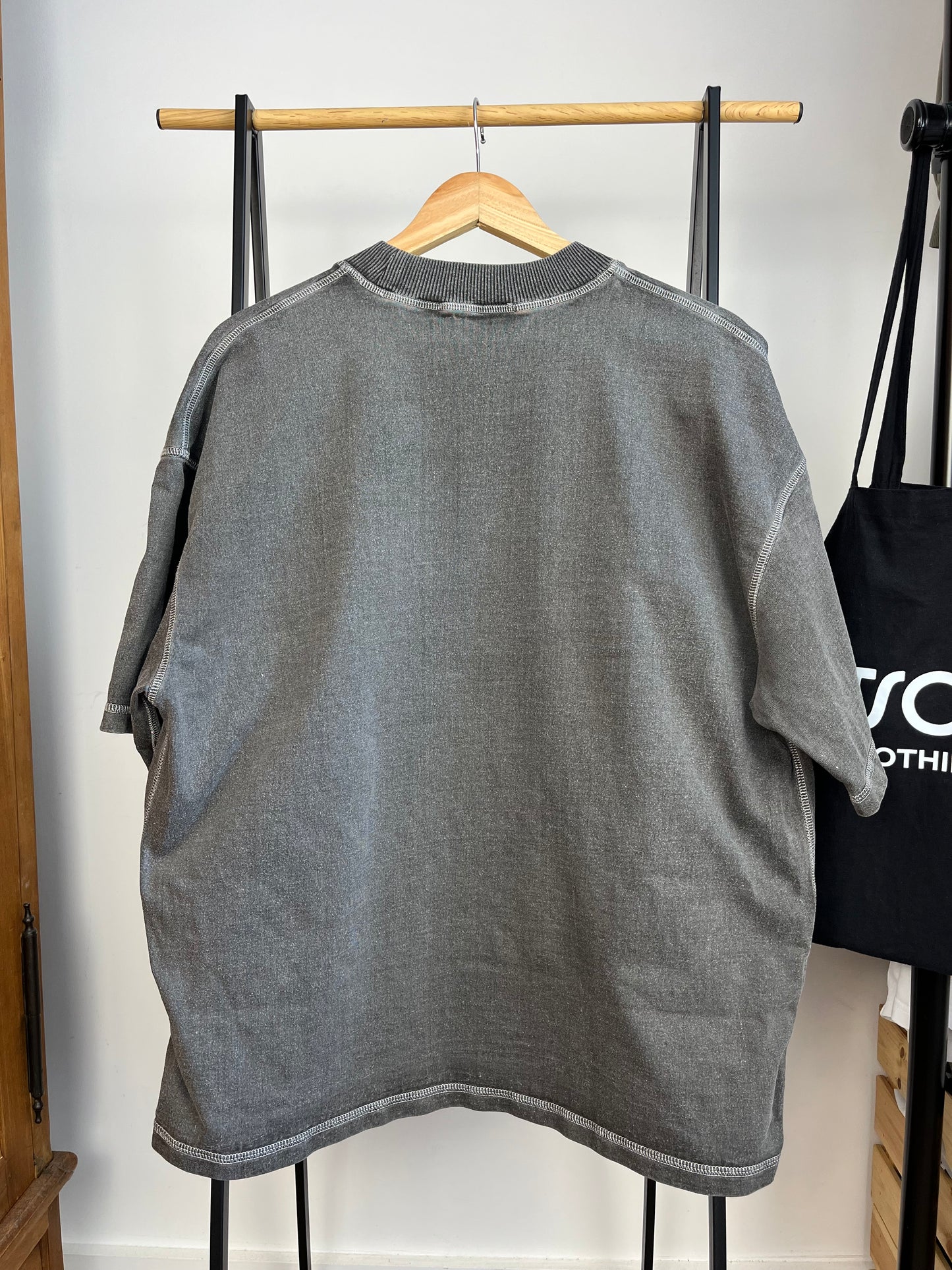 Illicit Bloc Washed Grey T-Shirt - Large