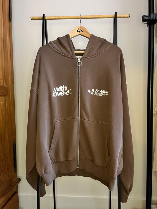 Scuffers Brown Zip-up Hoodie - Large