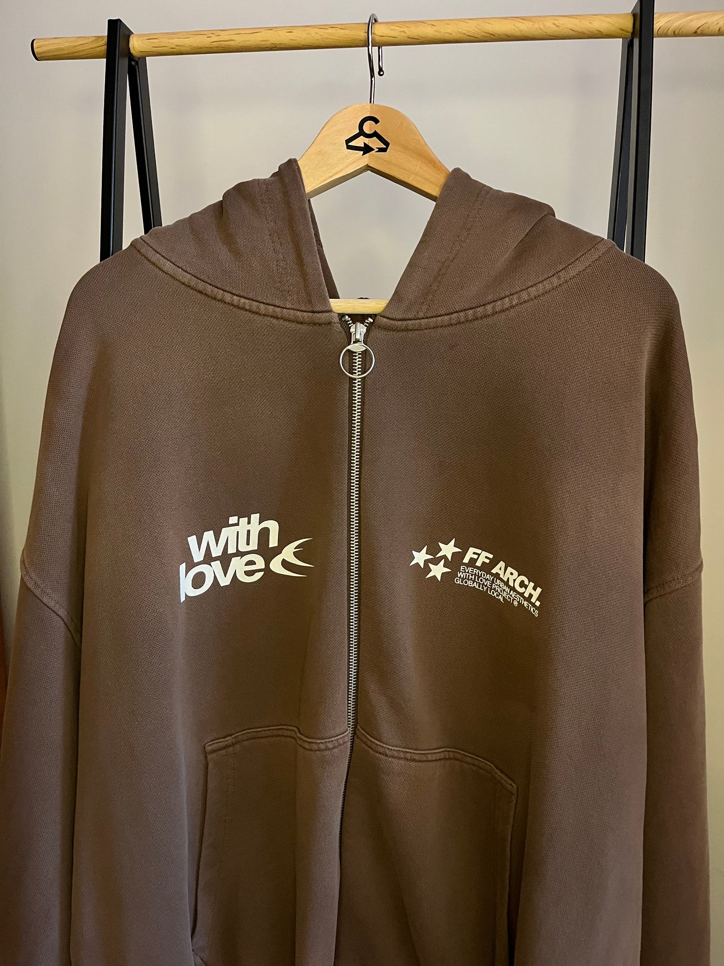 Scuffers Brown Zip-up Hoodie - Large