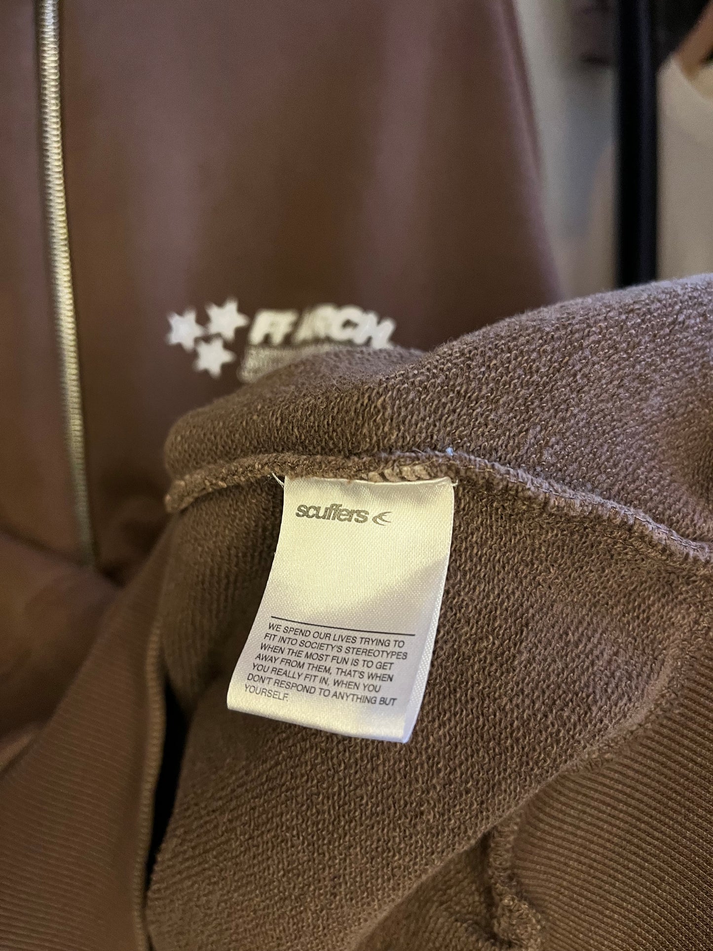Scuffers Brown Zip-up Hoodie - Large