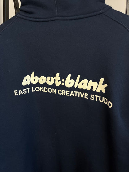 About:Blank Navy Zip Up Hoodie - Large