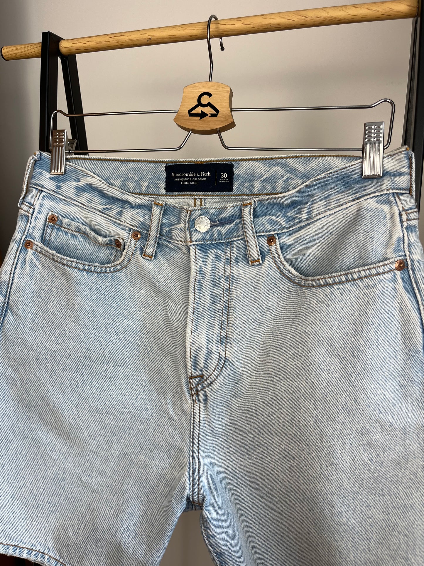 Abercrombie Light Blue Shorts W30