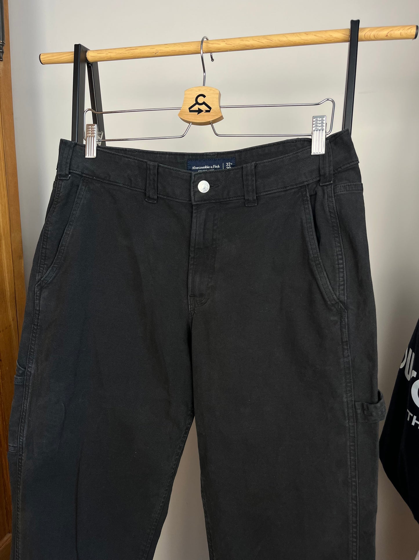 Abercrombie Black Carpenter Trousers W32 L30