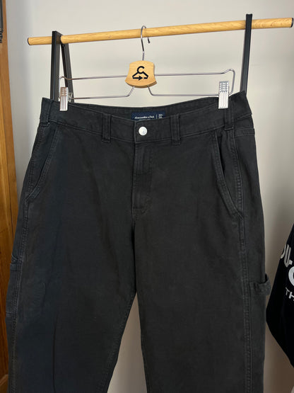 Abercrombie Black Carpenter Trousers W32 L30