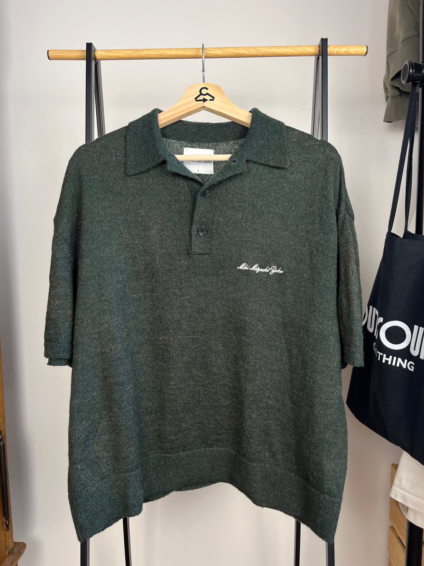 MKI Miyuki Zoku Green Knit Polo - Small