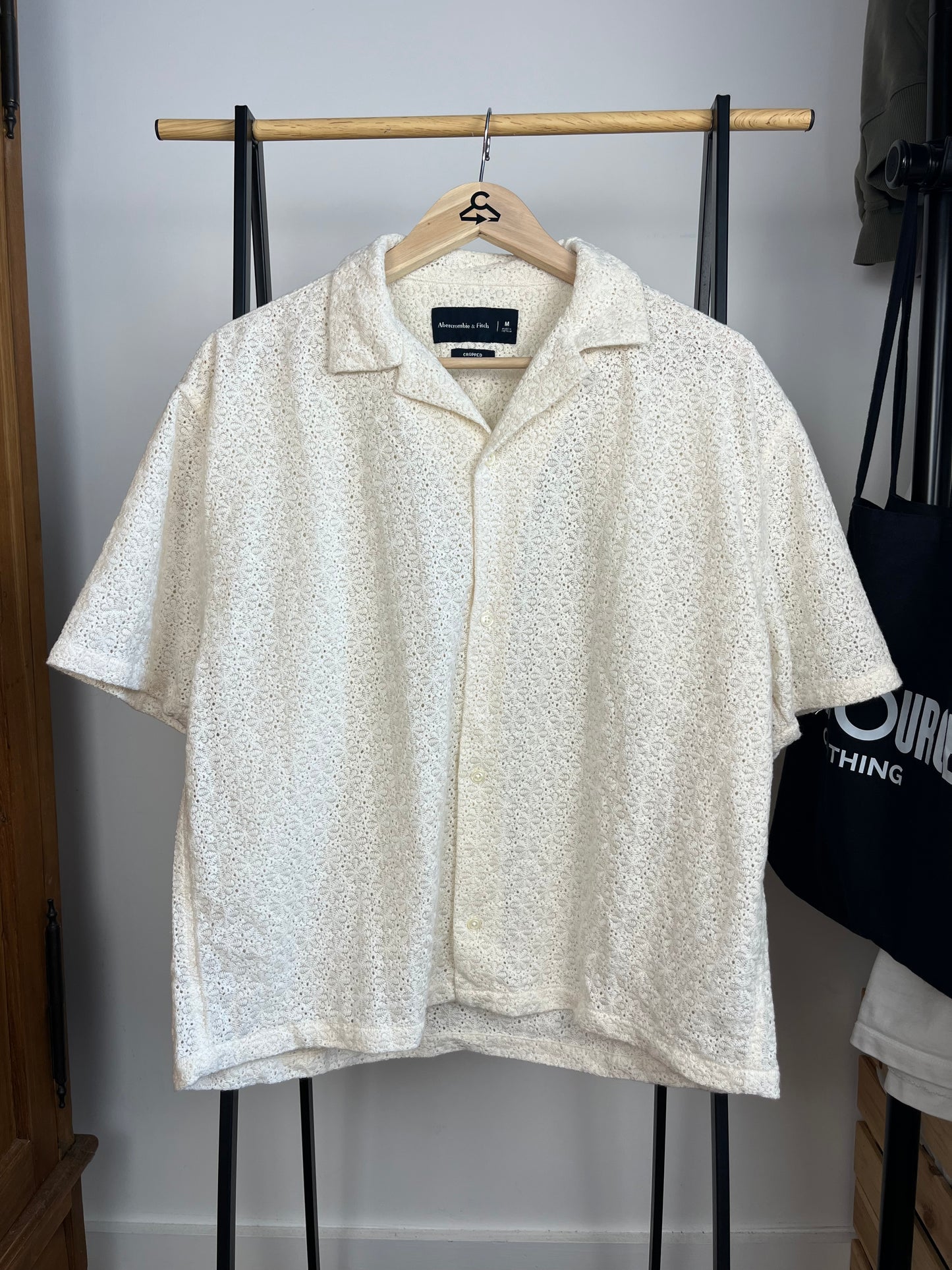 Abercrombie Cream Shirt - Medium
