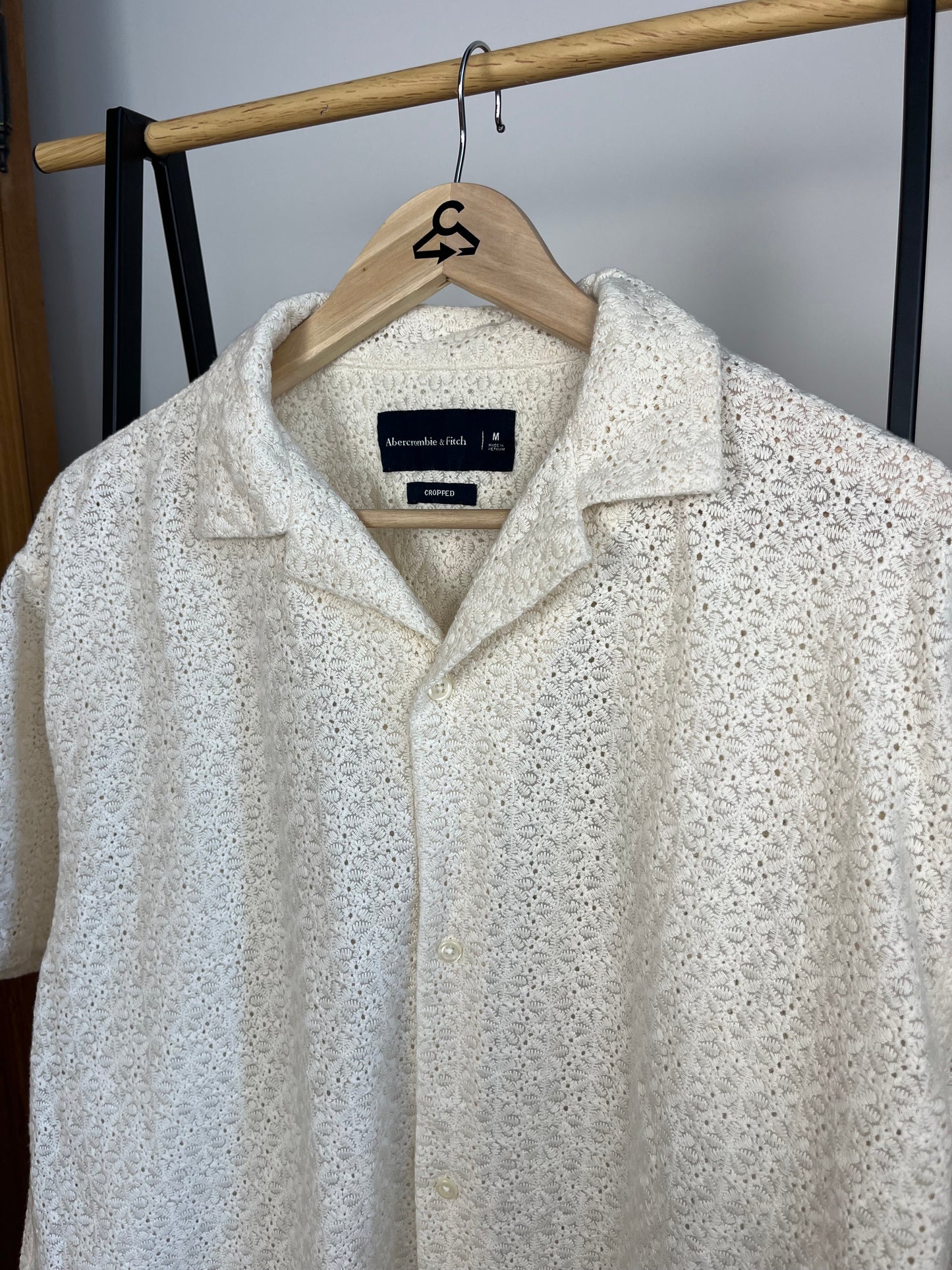 Abercrombie Cream Shirt - Medium