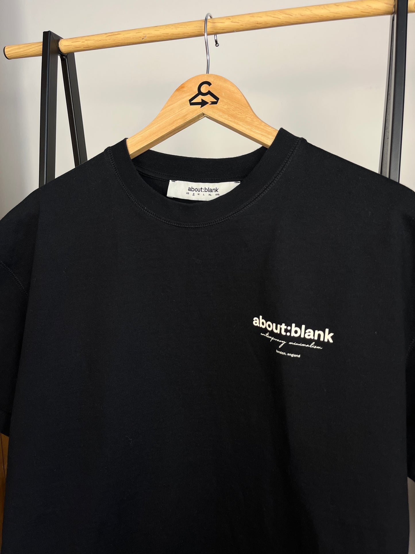 About:Blank Black T-Shirt - Small