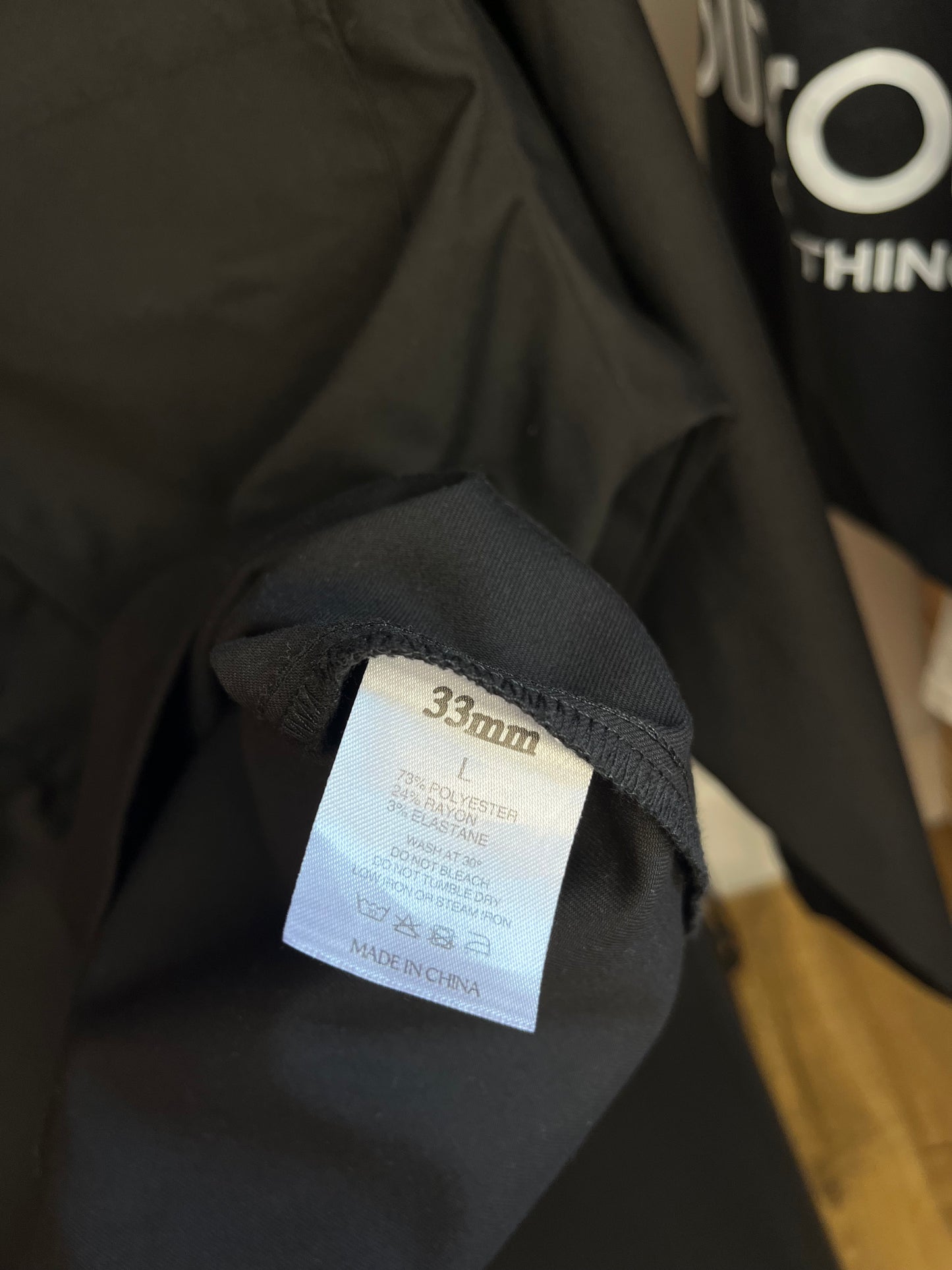 33mm Black Shirt - Large