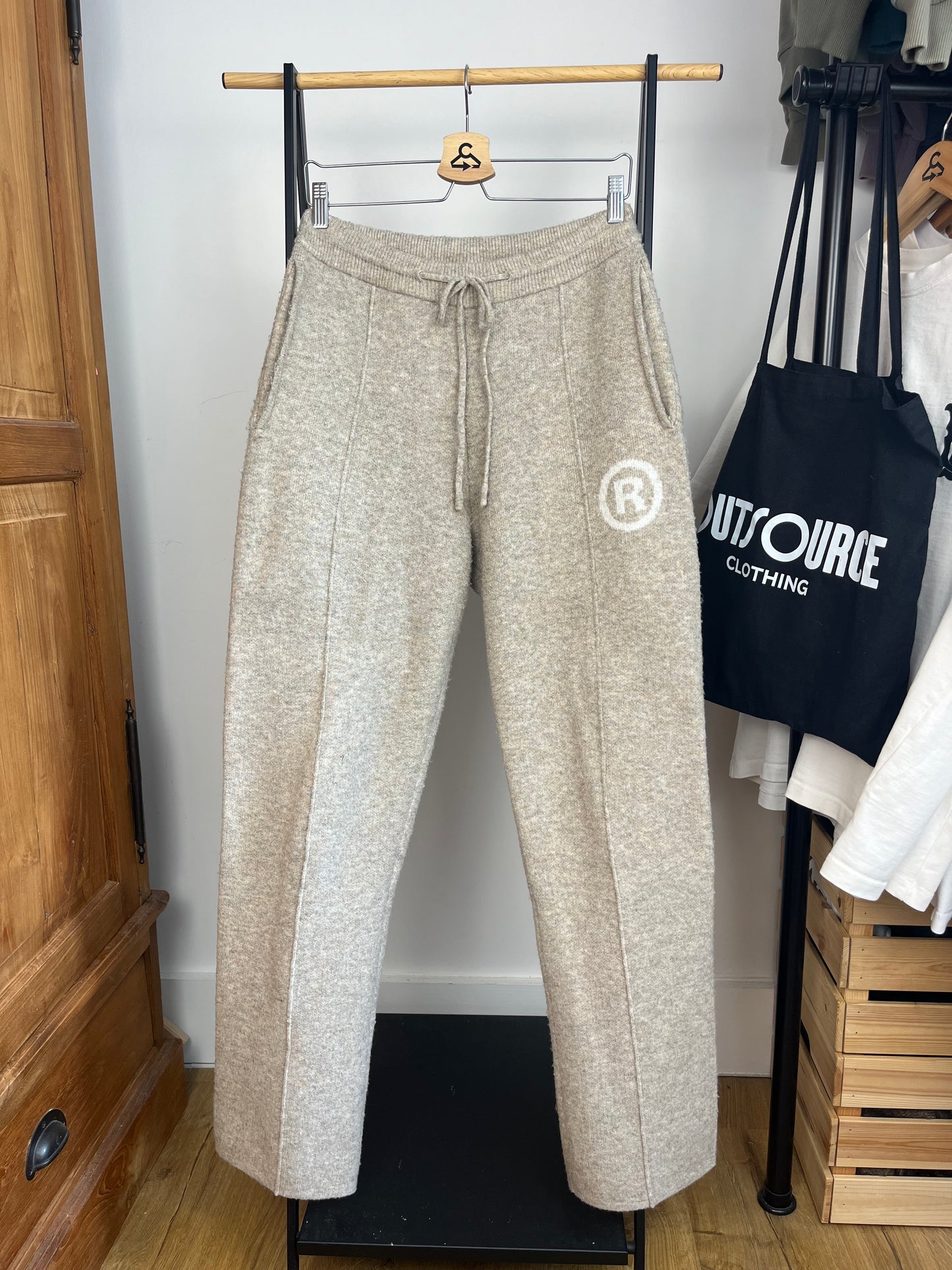 RMDY Beige/Oatmeal Knit Joggers - Small