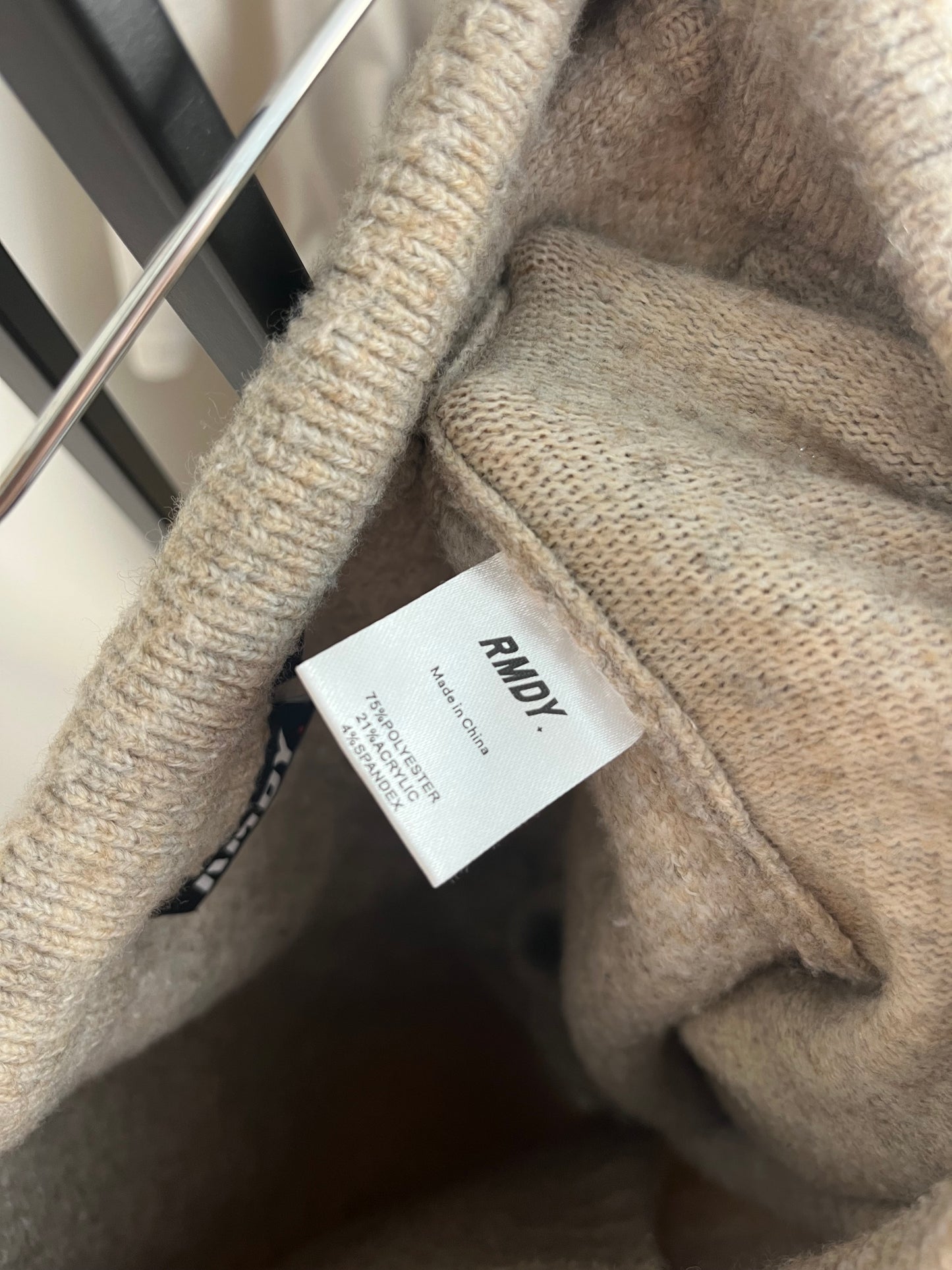 RMDY Beige/Oatmeal Knit Joggers - Small